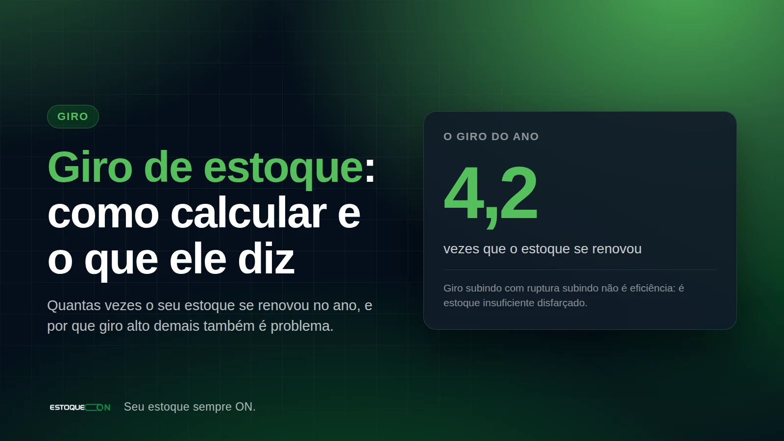 Relatórios do EstoqueOn com o consumo do período, usado no cálculo do giro