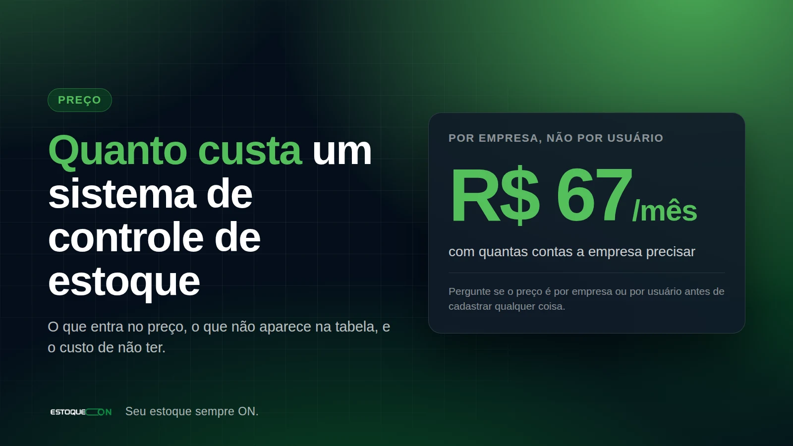 Tela de pedidos de compra do EstoqueOn, com itens e valores por fornecedor